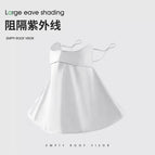 [ice silk eye protection long veil] white / One size fits all