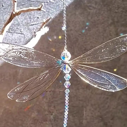 Amazon Personalized Dragonfly Crystal Pendant Window Glue Pendant Wings Metal New Product Dragonfly Sun Catcher