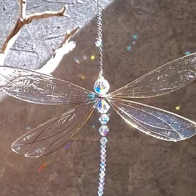 Amazon Personalized Dragonfly Crystal Pendant Window Glue Pendant Wings Metal New Product Dragonfly Sun Catcher