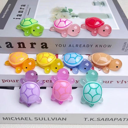 Luminous Flash Little Turtle Pair Touch Blind Bag Toy Children's Simulation Animal Small Gift Ornaments Blind Box Micro Landscape
