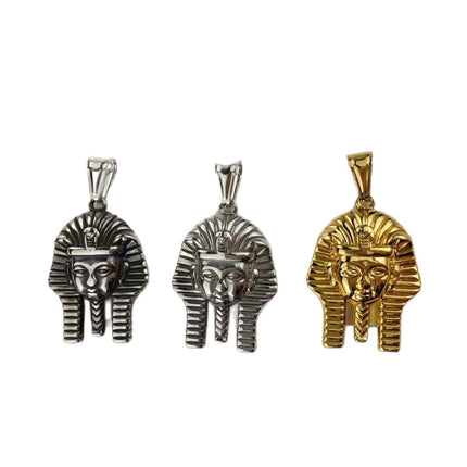 European and American Fashion Retro Stainless Steel Necklace Men's Egyptian Pharaoh Sphinx Pendant with Domineering Personality