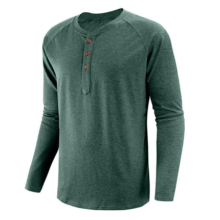 2024 Large Size Men's Long-Sleeved T-Shirt Raglan Sleeve T-Shirt Men's Casual Breathable Versatile Slim Fit Moisture-Wicking