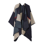Color matching of large and small squares-navy blue