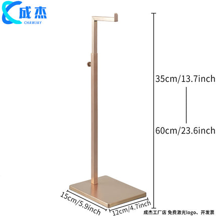 Cross-border Source Stainless Steel Display Hanging Bag Display Rack Women's Bag Rack Support Bag Rack Floor Adjustable Bag Rack