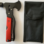 Red aluminum handle black axe hammer + soft nylon bag packaging