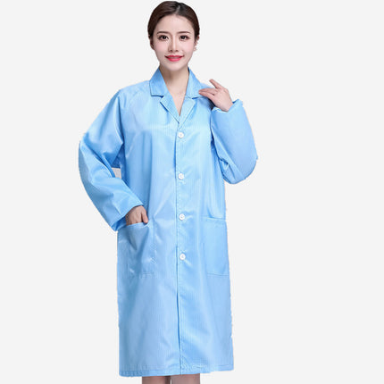 Anti-static clothing, lab coat, blue and white dust-free clothing, dust-free clothing, electric work clothing, dust-proof clothing, yellow electrostatic clothing, work uniform