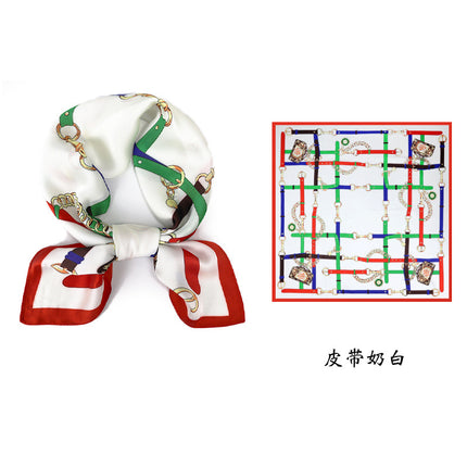 Spring and Summer 70cm Small Square Scarf Women's Autumn and Winter New Foreign Style Fashion All-match Shake Tone Same Scarf Scarf