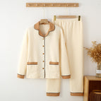Lapel air cotton-beige / M