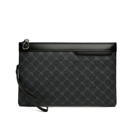 Clutch Bag Men's Large Capacity Mobile Phone Soft Leather Men's Clamp Bag New Fashion Retro Envelope Bag Clutch Bag