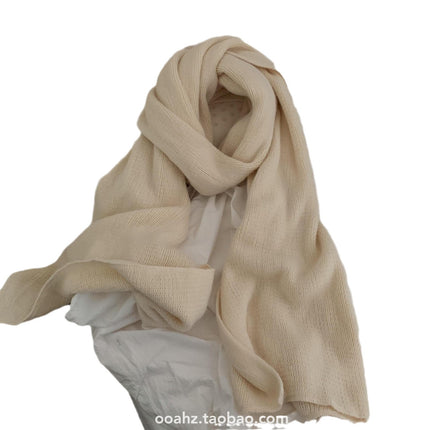 Cream rice ~ many colors simple-looking couple's soft glutinous autumn and winter warm cashmere-like scarf shawl