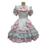 Light pink [skirt + apron + bow 3 + headwear] / S