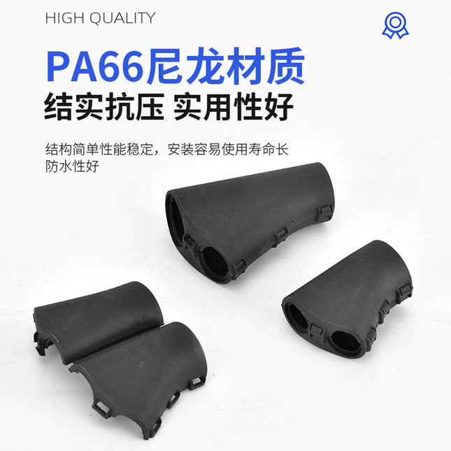 Plastic corrugated pipe tee joint snakeskin pipe hose Y-type pull-open connector automotive wiring harness y shunt buckle