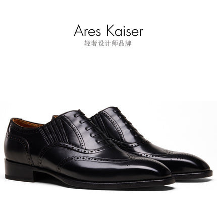H52101 [Dropshipping] Lazy Oxford Shoes with Carved Pattern for Men, Business Formal Shoes, No-Tie Wedding Shoes