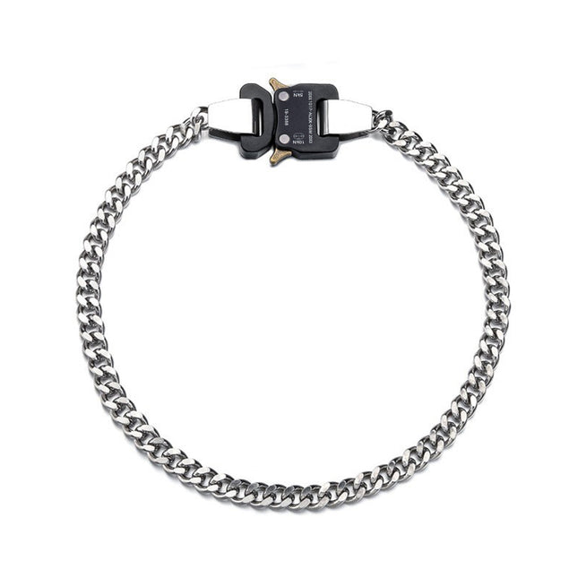 High Street Fashionable Plug Lock Ins Metal Thick Chain Gold Plated Hip Hop Street Trendy Accessories Short Clackbone Chain