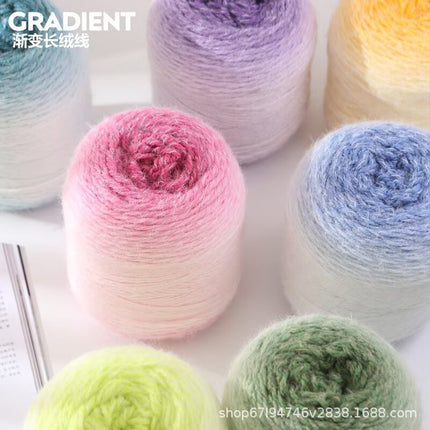 Seven-Star Blanket Long-Pile Yarn Gradient Imitation Mink Squirrel Fur Hand-Knitted Scarf