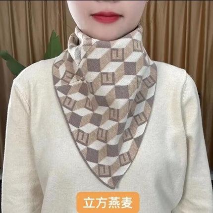New Style Fashion 2024 Autumn and Winter Neck Protection Neck Korean Style Cold-proof All-match Neck Set Warm Temperament Triangle Scarf