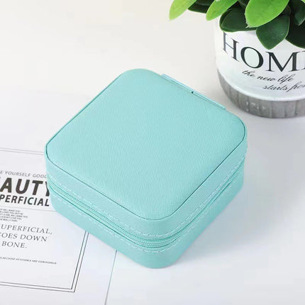 Foreign Trade Cross-Border Earrings Jewelry Jewelry Box Wholesale Creative Portable Jewelry Storage Box Zipper Jewelry Box Small Jewelry