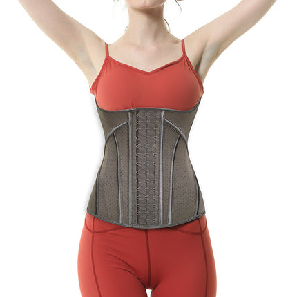 17-Bone Hourglass Goddess [Rock Gray] Latex Waist Trainer, Waist Cincher, Waist Protector, Body Shaping Waist Belt, Sports Waist Trainer for Women
