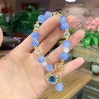 Cat head bracelet (blue) bagged
