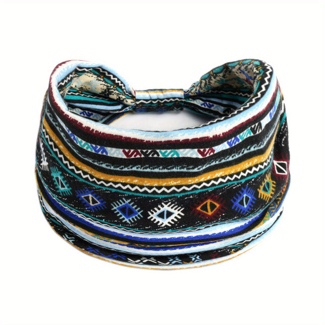 European and American Fashion Casual Women's Sports Wide Headband Bohemian Style Women's Yoga Outdoor Sports Headscarf Headwear