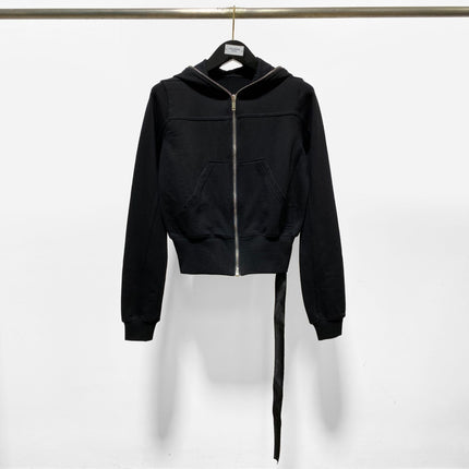 2026 New Women's Sweatshirt Dark Style Hoodie Jacket with Pockets European and American High Street Women's Waist-Cinching Ribbed Cotton Versatile