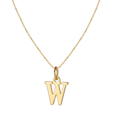 Cross-border Amazon Hot Sale Simple Stainless Steel Letter Pendant Necklace Women Alloy Box Chain 26 Letter Clavicle Chain
