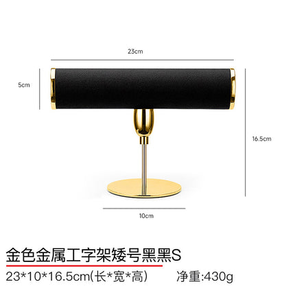 Hongtai Light Luxury Metal Bracelet Jewelry Display Stand Stand Bracelet Microfiber Jewelry Display Props in stock Wholesale