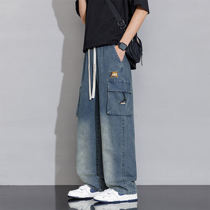 Autumn New Heavy Fat Plus Plus Plus Plus Feet Tooling Woven Jeans