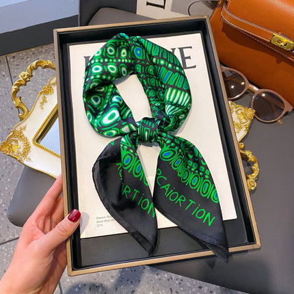 70cm Imitation Silk Square Scarf Fashion All-match Silk Scarf Professional Scarf Korean Style Neck Protection Scarf Decorative Small Square Scarf