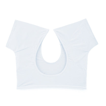 in stock cross-border underarm sweat pad vest mesh quick-drying short-sleeved breathable sweat-absorbent anti-sweat milk silk and mesh