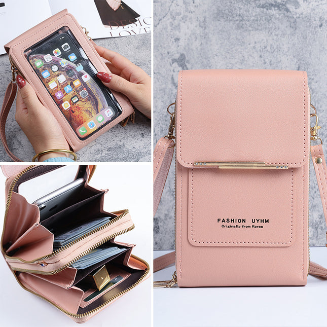 Factory wholesale new touch screen mobile phone bag women's versatile Korean style shoulder messenger bag large capacity coin purse