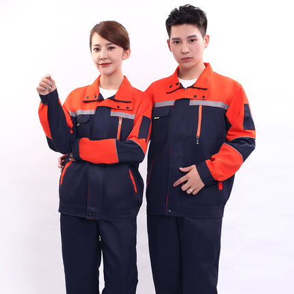 Spring, Autumn and Winter Seasons Long-sleeved Work Clothes suit Dirt-resistant Wear-resistant Work Clothes Factory Clothes Auto Repair Work Clothes Labor Insurance Clothes
