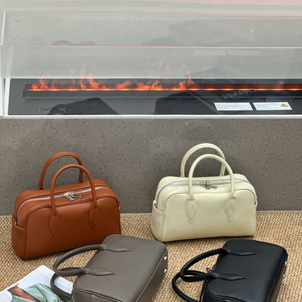Korean Style First-Layer Cowhide Soft Leather Satchel Pillow Bag 2025 Spring New Fashion Versatile Casual Shoulder Crossbody Bag