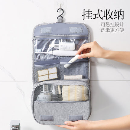 Cationic Wash Bag Dry and Wet Separation Large Capacity Portable Hook Wash Bag Travel Storage Bag Waterproof Folding Bag