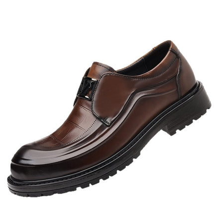 Men's Casual Business Leather Shoes with Slip-Ons, Factory Direct Sales, New One-Piece Drop Shipping, First-Layer Cowhide Business Formal Shoes