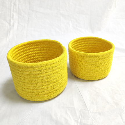 Small Cotton Rope Under-Bed Storage Box, Woven Under-Bed Storage Basket, Snack Basket, Home Storage Organizer