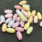 Mixed colors randomly / 5 washed bucket beads 7*11mm 0.5kg about 2000 pieces