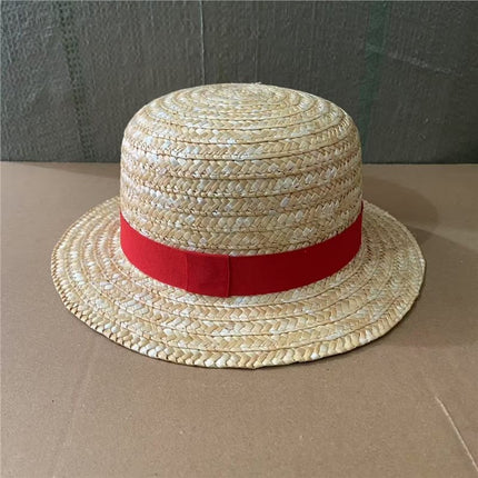 Luffy-Style One Piece Straw Hat Cospaly Anime Costume Straw Parent-Child Hat Performance Hat Performance Hat