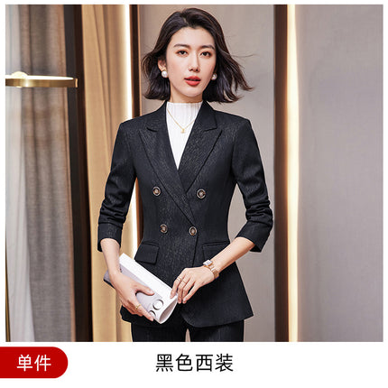 High-end professional suit suit female autumn and winter temperament goddess fan workplace interview formal wear Manager sales department work clothes