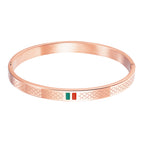 6mm rose gold red green glue