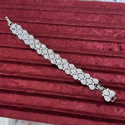 Water Drop Shape Full of Zirconia, Ladylike Temperament, High-End, Light Luxury and Heavy-Duty Women's Necklace Set