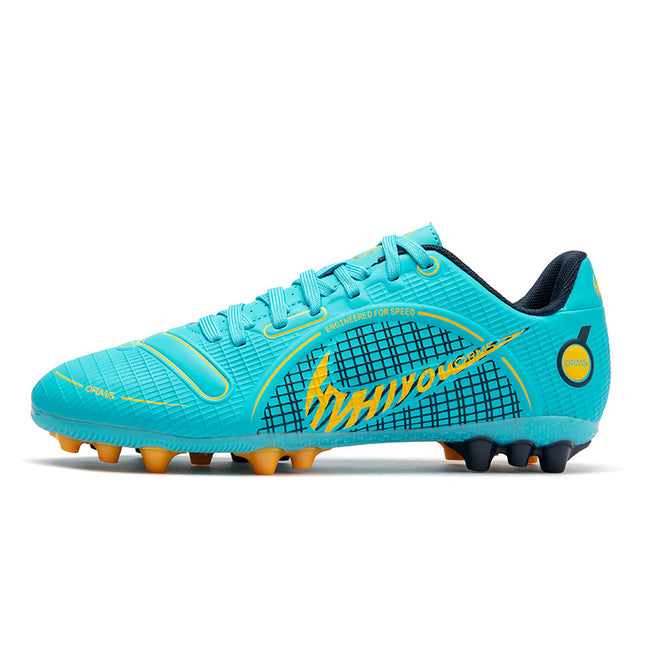 Cross-Border football shoes tf broken nails artificial turf AG nails leather feet boys and girls children young students competition training shoes