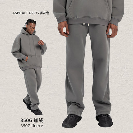 Cai Xiang Island Men's Clothing | Cross-Border American-Style Hooded Sweatshirt for Men, Autumn and Winter Loose Street Fashion Hoodie and Sweatpants Set for Men