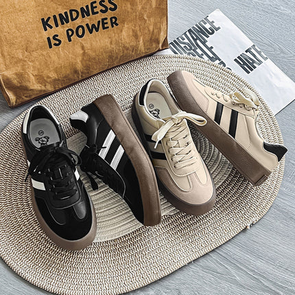 Hong Kong Style Chic Retro German Training Shoes New Model Unisex Trendy Leather Sneakers Couple Matching Casual Shoes - Clearance