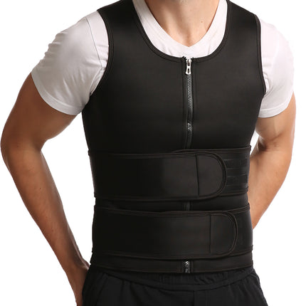 Amazon Men's Sports Body Shaper Neoprene Belly Tinting Vest Sweat-popping Fitness Tunic