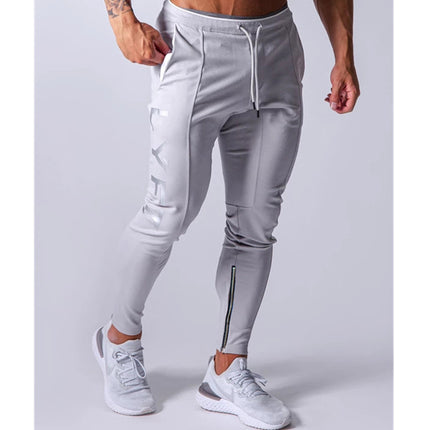 New Sports Trousers Men's Running Training Cotton Slim-fit Skinline Pants Lace-up Casual Sweater Pants Casual All-match