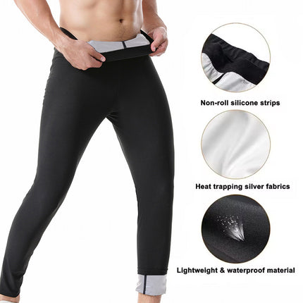 Amazon Men's Sweat Tight Corset Sports Fitness Yoga Pants Shaping Pants Sauna Sweat Pants