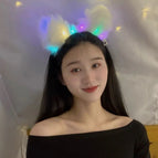 White fox ears + lights