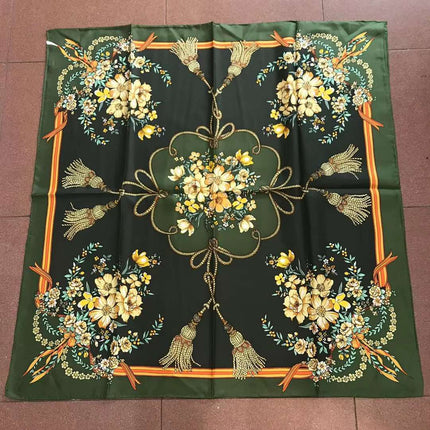 Luxury Palace Silk Twill Silk 14 Mm Large Square Scarf Spring and Autumn New Mulberry Silk Scarf Women's Shawl Scarf