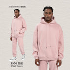 Sweatshirt (hooded style)-light pink / S